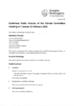 Confirmed Public minutes of the Climate Committee meeting on Tuesday 15 February 2022 preview