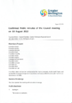  Confirmed Public minutes of Council meeting on 18 August 2022 preview