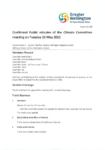 Confirmed Public minutes of Climate Committee 10 May 2022 preview