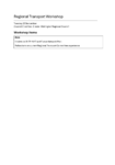 Regional Transport Committee workshop 23 September 2025 Public Agenda preview